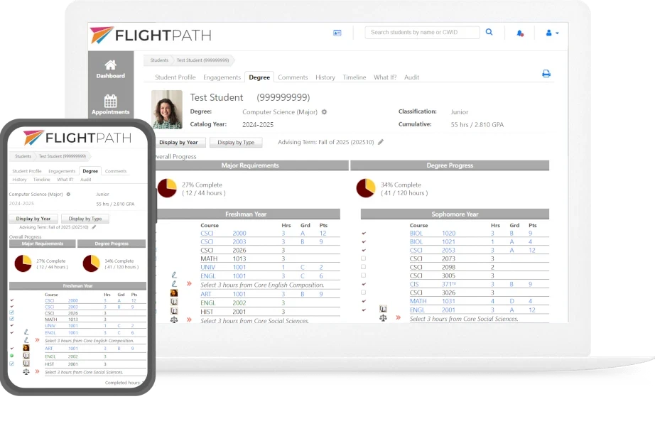 FlightPath is an affordable feature-rich academic advising and student success system