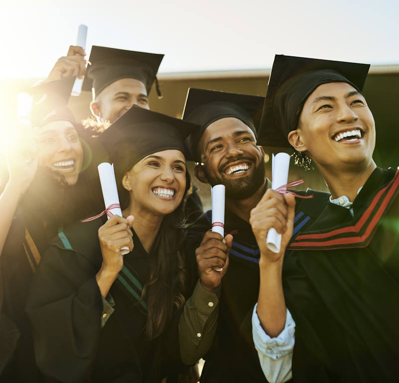 students graduating